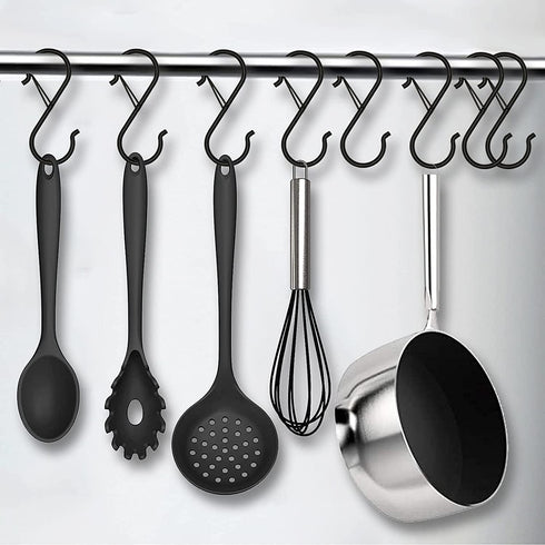 10 Pack Heavy Duty S Hooks Stainless Steel S Shaped Hooks Hanging Hangers for Kitchenware Spoons Pans Pots Utensils Clothes Bags Towers Tools Plan...