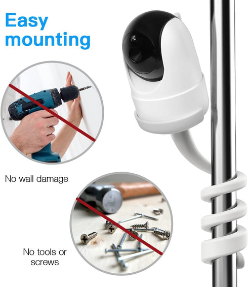Aobelieve Flexible Baby Camera Twist Mount for iFamily SM650/SM651, Kidsneed SM935A/SM935C, HUBOOK SM652, and ANMEATE SM650 Video Baby Monitor...