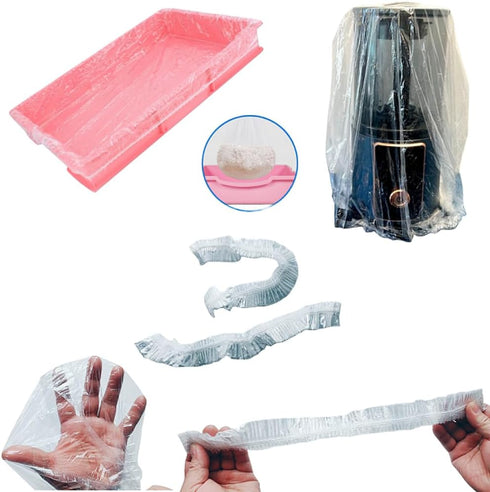 30PCS Disposable Furniture Dust Cover Large Dust Cover Clear Plastic Universal Small Kitchen Appliance Covers Dustproof with Elastic for Small App...