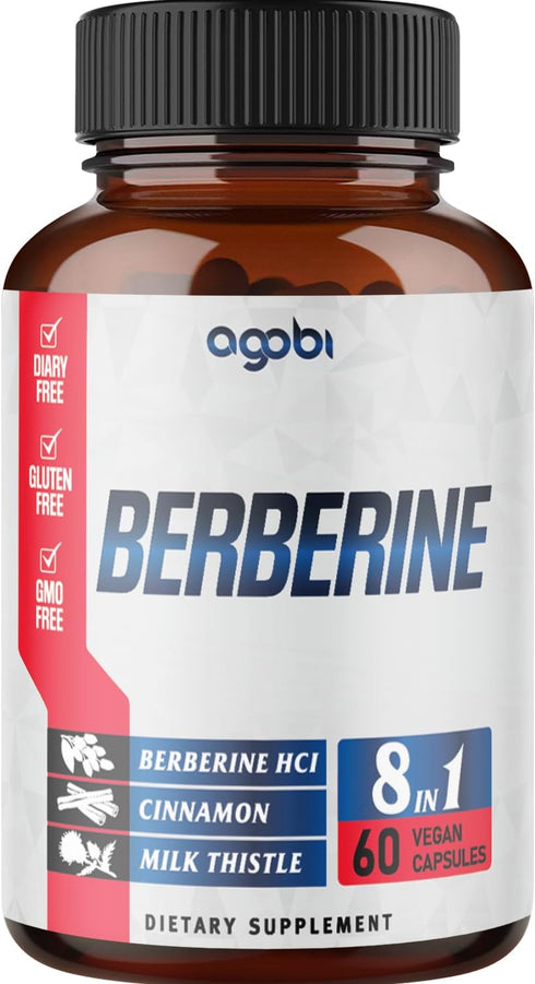Berberine Supplement with Ceylon, Milk Thistle, Turmeric, Elderberry & More - Support Immune, Cardiovascular & Gastrointestinal - 60 Counts for 2 ...