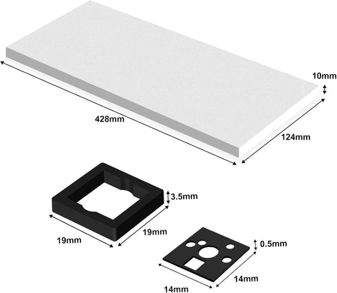 YIMAGUJRX RUNJRX Keyboard Poron Switch Pads, YM40-Sponge Sound Dampening Foam,Eva Keyboard PCB Modular Foam, Keyboard foam kit for Mechanical Gami...