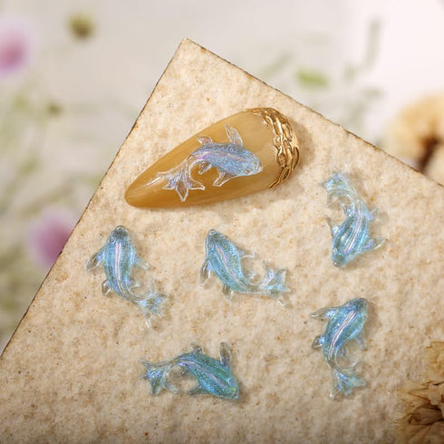 250 PCS Cute Mini Goldfish Resin Figurine Crafts Flatback Cabochon Ornament Jewelry Making Accessories...