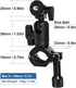 Super Clamp Camera Mount with 1/4" Screw Bike/Bicycle/Motorcycle Handlebars Mount Compatible with DSLR Camera/Gopro/LED Lights/Ronin-M/Ronin MX/Fr...