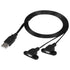 SinLoon USB 2.0 Charging Cable USB 2.0 Y Splitter USB 2.0 Male to Dual USB Female Panel Mount Charging Cable for Wine Cabinet, Hotel,Furniture, In...