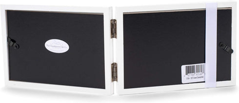 The Grandparent Gift Co. First Great - Grandchild Picture Frame- White Double Hinged Tabletop Photo Frame Holds 4"x6" Pictures or Ultrasounds- Inc...