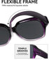 Meeloog Polarized Fit Over Glasses Sunglasses for Women Men, Square Oversized Lightweight Shades for Driving Riding MST2106...