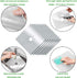 Stove Burner Covers,0.3 MM Double Thickness,8 Pack,Gas Stove Burner Liners,Non-stick Reusable Gas Range Stove Top Covers for Kitchen,Cuttable,Easy to Clean,Silver,Size 10.6” x 10.6”