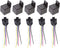 ESUPPORT Car Relay 12V 40A SPDT 5Pin Switch Socket Plug Wire Harness Automotive Pack of 5...
