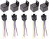 ESUPPORT Car Relay 12V 40A SPDT 5Pin Switch Socket Plug Wire Harness Automotive Pack of 5...