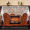 AerWo Halloween Decorations Indoor Fireplace Mantel Scarf, White Lace Spiderweb Fireplace Cover for Halloween Mantle Decor Festive Party Supplies,...