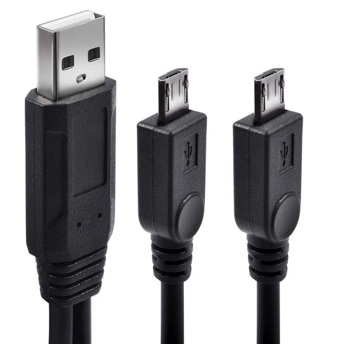 UCEC Dual Micro USB Splitter Charge Cable Power up to Two Micro USB Devices at Once from a Single USB Port (1pack)...