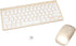 Keyboard Mouse Set 2.4G USB Thin Ergonomic Mute for Computer (Luxury Gold Color)...