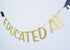 Educated AF Glitter Banner Sign for Graduation Party Decor Congrats Grad Bunting Decorations Gold Glitter...