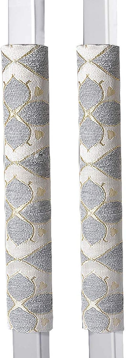 OUGAR8 Refrigerator Door Handle Covers Handmade Decor Protector for Ovens, Dishwashers.Keep Your Kitchen Appliance Clean from Smudges, Food Stains (4 Pieces, Quatrefoil)