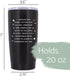 Elanze Designs Love You To The Moon And Back 20 Ounce Classic Black Stainless Steel Travel Tumbler Mug...
