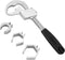 QWORK Adjustable Double-Ended Wrench, Heavy-Duty Multifunctional Bathroom Pipe Wrench, Adjustable to 80mm, for Faucet Sink Water Plumbing Repair...