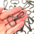 15 Pcs 1" Inside Diameter Oval Ring Lobster Clasp Claw Swivel for Strap Push Gate Lobster Clasps Hooks Swivel Snap Fashion Clips (Gunmetal, 1 inch...
