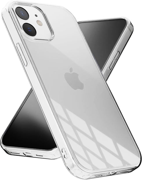 for iPhone 12/12 Pro Case, Shockproof Phone Case Cover, Anti-Yellowing Clear Back Compatible with iPhone 12/12 Pro 6.1 inch (Clear)...