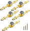 5 Pack Large Sized Enlarged Diamond Clear Crystal Glass Decorative Knobs with Plate,Cabinet Cupboard Door Pulls Handles with Screws for Kitchen Of...