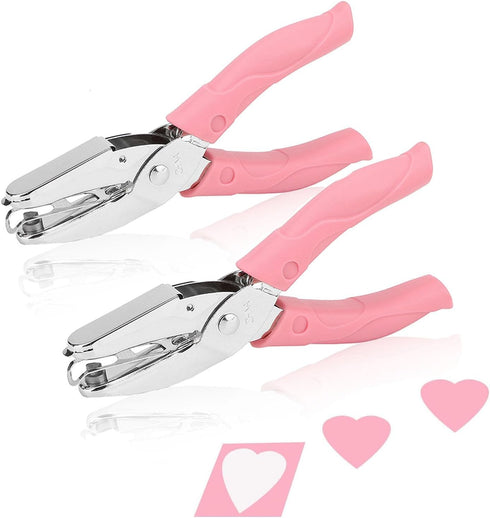 Heart Shaped Hole Puncher 1/4 Inch 2 Pcs Paper Punches Cute Single Hole Punch Scrapbooking Paper Cutter Perforator for DIY Handcraft...