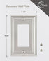 2-Pack Decorator Wall Plate, Satin Nickel Electrical Outlet Cover Plate for Receptacle, Dimmer Switch, GFCI Outlet, 3.15''*4.88'', Midsize, A035 S...