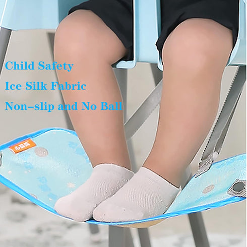 High Chair Footrest, Adjustable Portable Polyester Fiber Ice Silk Fabric Foot Rest for Baby HighChair Footrest, Knitting Footrest for High Chair C...