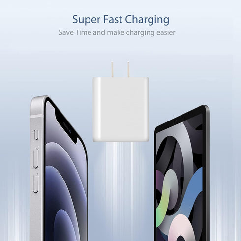 Dual USB C 33W Fast Wall Charger, Mini Block Power Brick Type C Wall Adapter Plug Qc3.0 for iPhone 13 12 11 Pro Max Xs Xr X, ipad Pro, Airpods Pro...