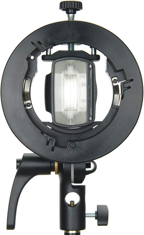 Godox S2 Speedlite Bracket for Bowens Mount, S-Type Holder Updated Version for Godox AD200Pro AD200 V1 V860II V860III V850II TT685II TT600 TT520II...