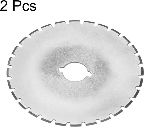 HARFINGTON 2pcs Rotary Cutter Blades 45mm Dotted Blade SKS-7 Steel Sharpness Replacement Rotary Blade Quilting Rotary Cutter Blades for Fabric Sew...