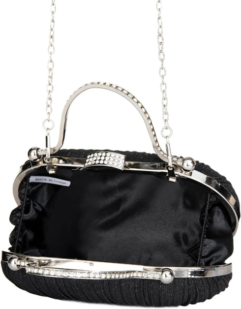 YYW Rhinestone Clutch Purses For Women Evening Handbag Pleated Glitter Bag for Wedding Party...