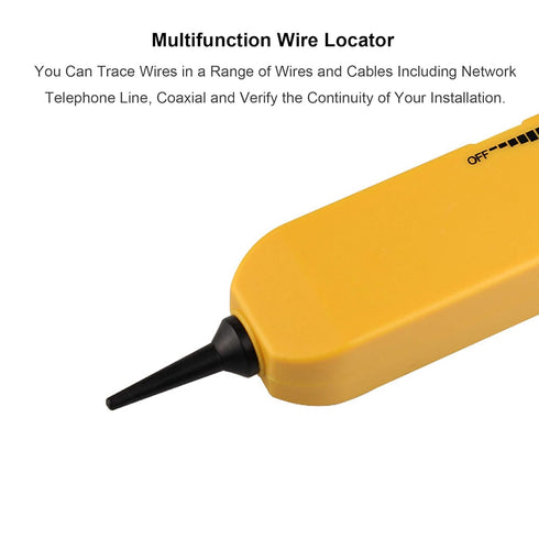 Electrical Wire Tracer Circuit Tester w/Tone Generator & Probe Kit, Cable Signal Locator Tester, Test Circuit Continuity, Network Telephone Line, ...