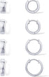 PAVOI 18K Gold Plated Sterling Silver Posts 4 Pairs Small Hoop Earrings Set | Huggie Hoop Pack Four Pairs Earrings for Women 10mm 12mm 14mm 16mm...
