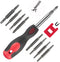 SUNHZMCKP 18-in-1 Screwdriver, Portable screwdriver set, Slotted/Philips/Pozi/Torx/Square Multi-Purpose Screwdriver and Magnetizer Demagnetizer wi...