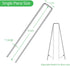 6 Inches Garden Stakes Metal Landscape Staples 16 Packs 11 Gauge Stakes Galvanized Steel Lawn Stakes Yard Staples Securing Pegs for Weed Barrier F...