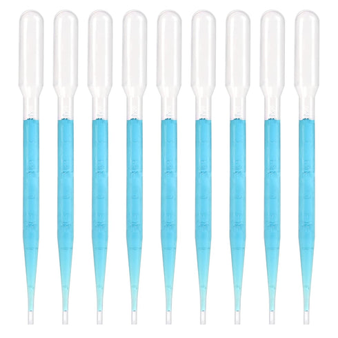 ESHATO 100 PCS Sterile Transfer Pipettes, 3ML Disposable Plastic Transfer Pipettes, Essential Oils Pipettes, Calibrated Dropper Suitable for Scien...