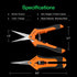 VIVOSUN 2-Pack 6.5 Inch Gardening Scissors Hand Pruner Pruning Shear with Straight Stainless Steel Blades Orange...