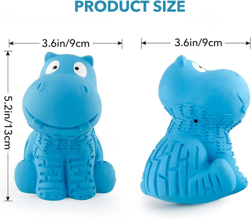 petizer Indestructible Squeaky Dog Toys for Aggressive Chewers, Durable Tough Latex Toys for Heavy Chewers, Natural Rubber Toys for Small/Medium/L...