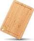 Small Bamboo Cutting Boards for Kitchen, Small Cutting Board with Built-in Handle for Camping Cutting Board, Juice Groove for Fruits Chopping, Min...