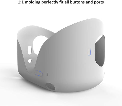 Silicone VR Protective Cover Compatible with Oculus Quest 2 Headset, VR Headset Protective Skin Accessories, Protects Cameras and All Ports, Anti-...
