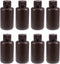 uxcell Plastic Lab Chemical Reagent Bottle 100ml/3.4oz Small Mouth Sample Sealing Liquid Storage Container Brown 8pcs...
