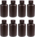 uxcell Plastic Lab Chemical Reagent Bottle 100ml/3.4oz Small Mouth Sample Sealing Liquid Storage Container Brown 8pcs...