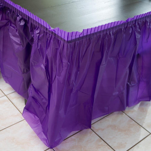 Unique Industries Plastic Table Skirt, 29" x 14", Purple...