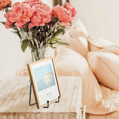 2pcs Black Metal Wall Mount Display Stands 6inch Display Easel Plate Hanger Picture Frame Stand Holders for Plate, Book, Picture, Photo Easel...