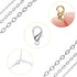 800+ Pieces Lobster Clasps and Open Jump Rings, 12 mm Lobster Claw Clasps Necklace Fasteners Hook and 5 mm Jump Rings for DIY Bracelet Necklace Je...