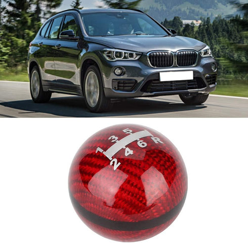 Car Gear Shift Knob,6 Speed Car Gear Shift Knob Head Shifter Lever Carbon Fiber Type compatible with Universal Car...