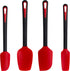 Silicone Spatula - Heat Resistant Rubber Spatulas for Cooking & Baking - Set of 4 - Red & Black...