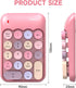 MOFII Wireless Number Pads - Pink Numeric Keypad 18 Keys USB 2.4G Round Keycap Colorful Extensions Keypads, Financial Accounting Portable Numpad 1...