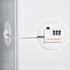 Refrigerator Lock Combination, Child Proof Fridge Lock Combo, Freezer Lock Child Proof - Take Care of Your Family with Fridge Locks for Kids by Strongholden - No Keys Needed (White & Round)