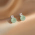 mothers day gifts Natural Real Jade Stud with moissanites Diamonds 925 Silver Backs Jade Jewelry for Daily...