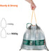 Small Drawstring Trash Bag, 4 Gallon Garbage Bags JOYBOS Bathroom Trash can Liners 75 Counts...